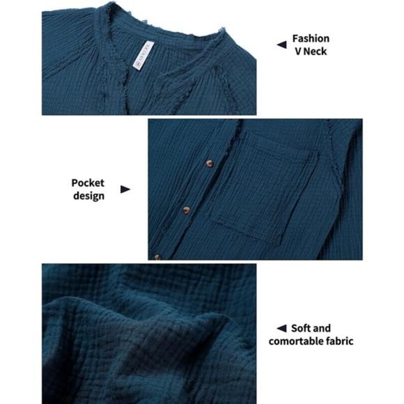 Bathing Suit Cover Up Beach Cover Ups Button Down Shirts For Women - Picture 7 of 7